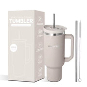 Everich 40Oz BPA Free Stainless Steel Tumbler 100 Leakproof Double Wall Vacuum Insulation Tumbler with Handle